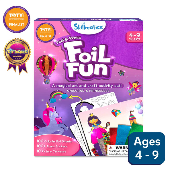 Foil Fun: Unicorn & Princess | No Mess Art Kit (ages 4-9)