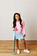 BUBBLEGUM PINK RUCHED TOP