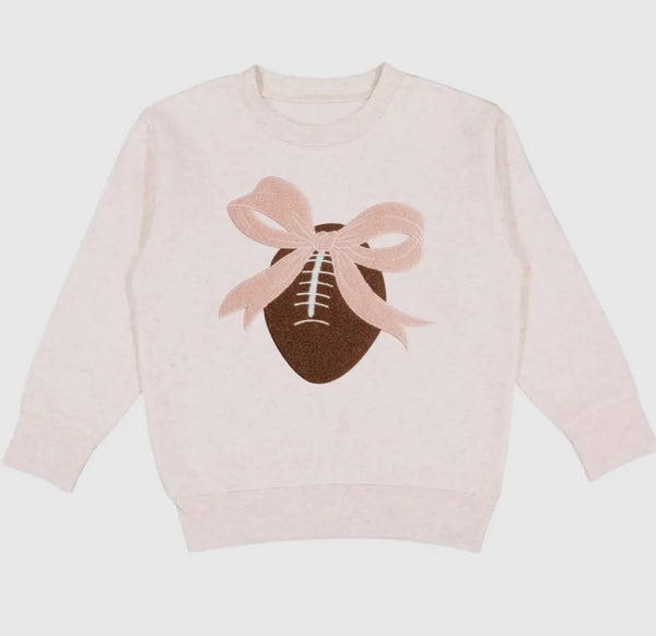 Coquette Football Patch Sweatshirt - Natural