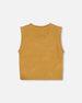 Knit Vest With Bows Golden Brown