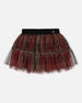 Glittering Tulle Skirt Red Plaid