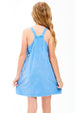 Relaxed Tank Dress with Inner Romper Lining - Blue