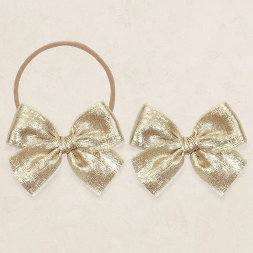 Chiffon Bow - Gold