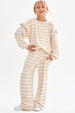 Striped Wide Legs Knit Pants