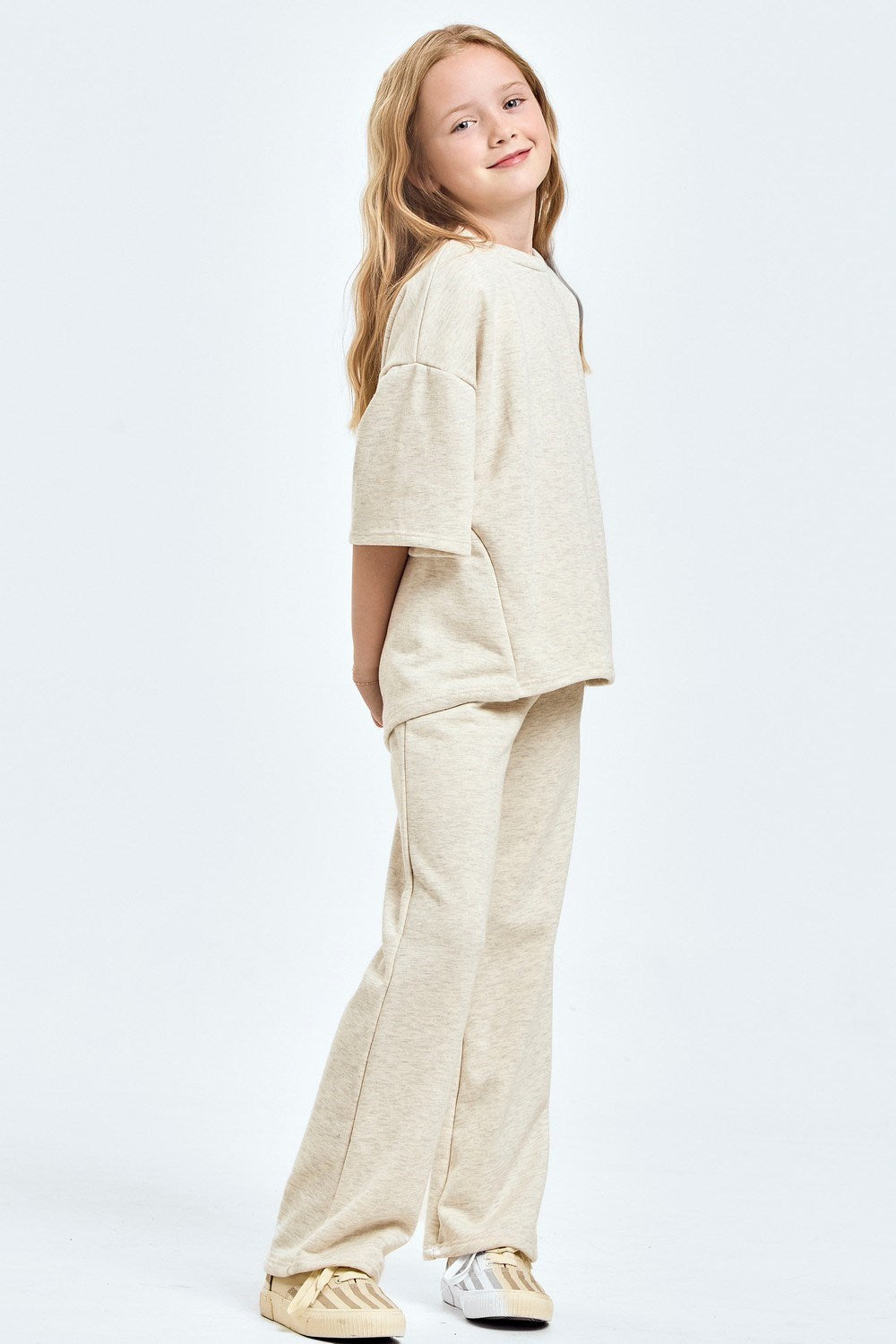 French Terry Short Sleeves Top and Pants Set