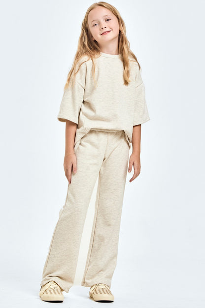 French Terry Short Sleeves Top and Pants Set