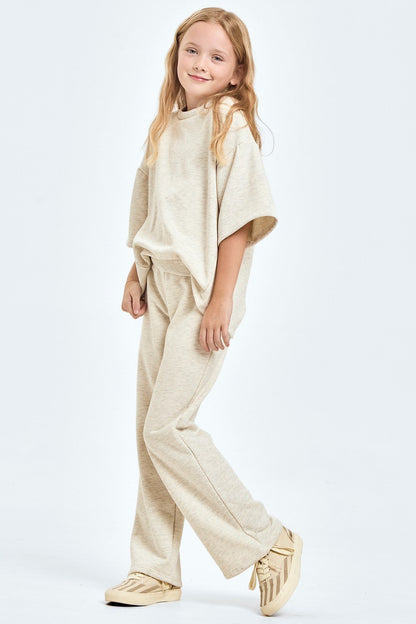 French Terry Short Sleeves Top and Pants Set