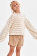Striped Open Back - BIRCH-TAUPE