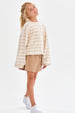 Striped Open Back - BIRCH-TAUPE