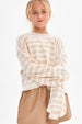 Striped Open Back - BIRCH-TAUPE