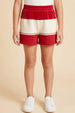 Girls Color block Stripe SET - Red