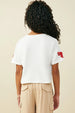 Girls Gameday Team Color Sequin Bow Patched T Shirt