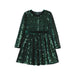 Girls sequin velvet dress