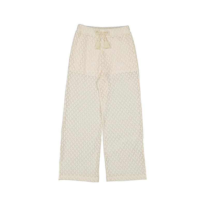 Girl Eyelet Pants - Bone