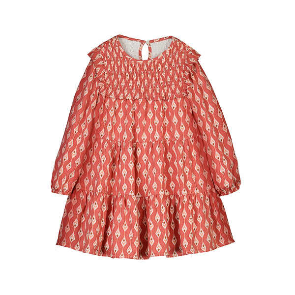 Girl Printed Dress - red