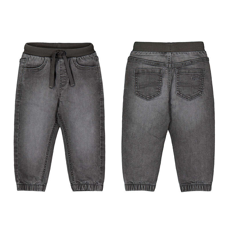Soft denim jogger pants - 67-Medium Gra