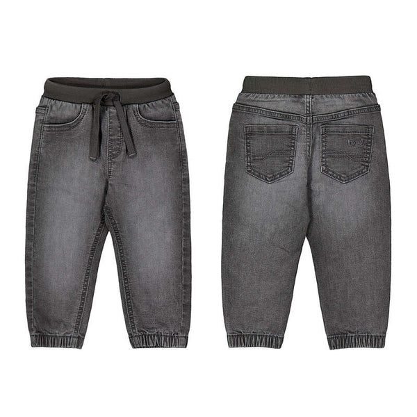 Soft denim jogger pants - 67-Medium Gra