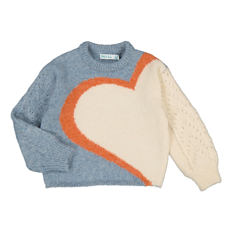 Girls jacquard knit sweater