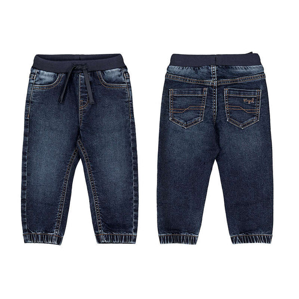 Soft denim jogger pants - 66 Dark