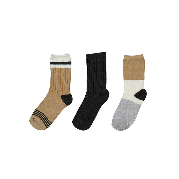 3-pack socks color block for boys