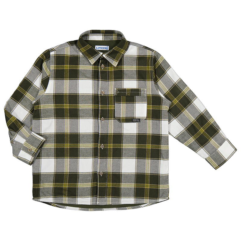 Checked overshirt Moss