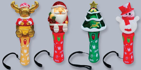 7.5" Flashing Holiday Spinning Wand