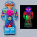 Toy Battery Robot Translucent Gears Light Up