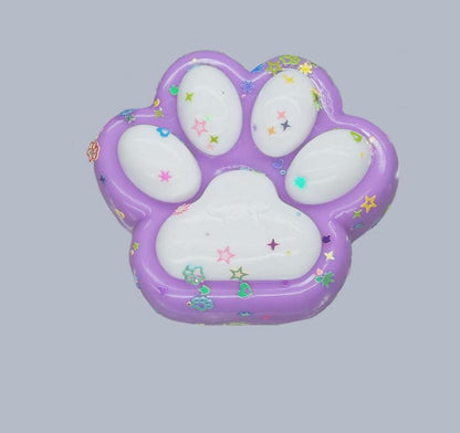 Dough Doughs Squish Taba Silicone Paw Prints 4in
