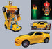 Transformer Toy Battery Race Car-Robot Light Up