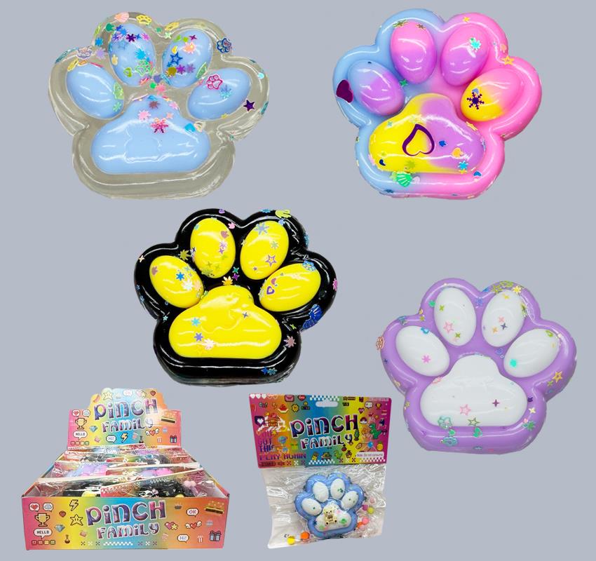 Dough Doughs Squish Taba Silicone Paw Prints 4in