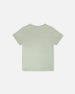 Organic Cotton Jersey T-Shirt With Print Sage