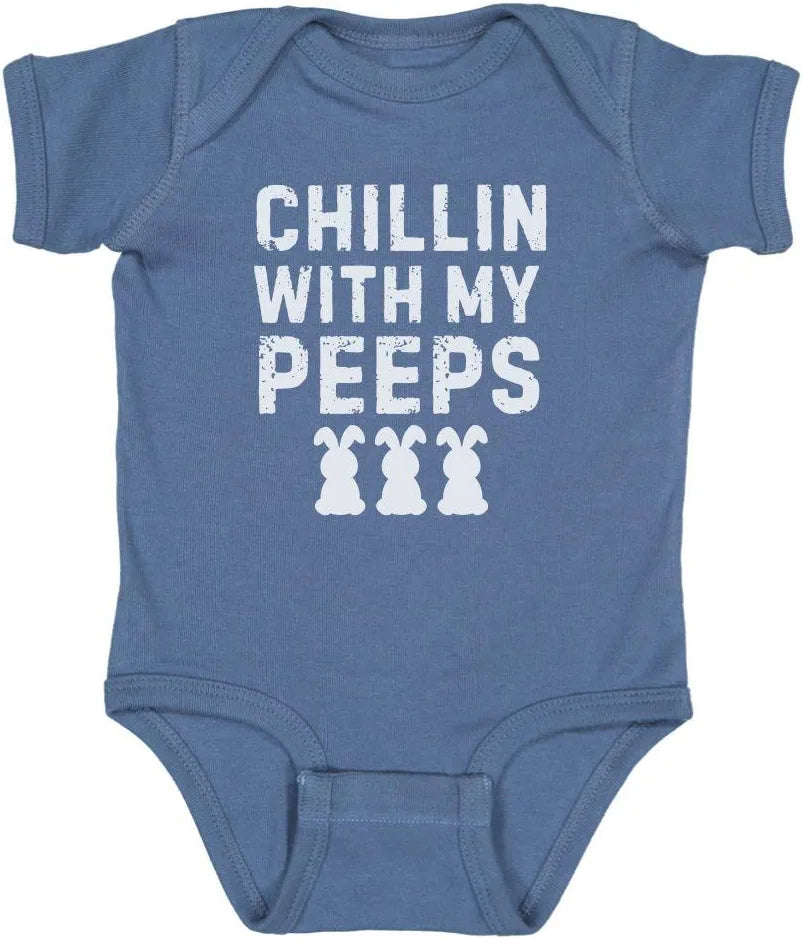 Sweet Wink Boys' Chillin with My Peeps Easter Short Sleeve Bodysuit