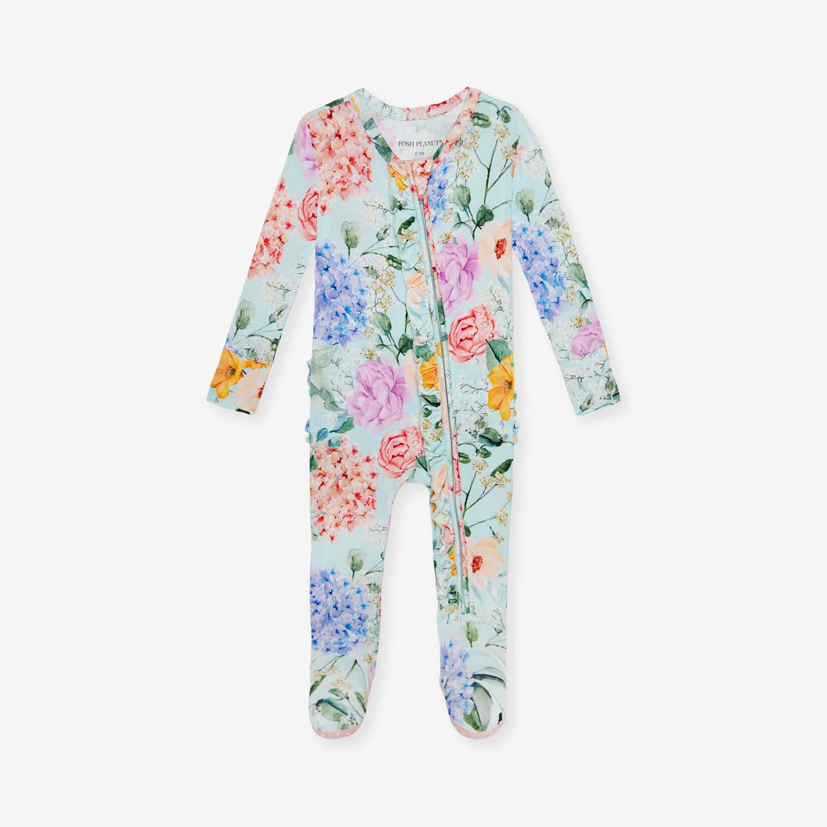 Footie Ruffled Zippered One Piece - Erin