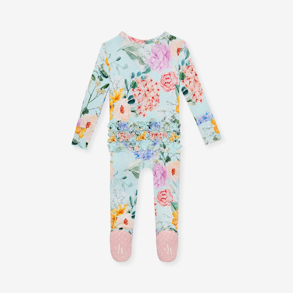 Footie Ruffled Zippered One Piece - Erin