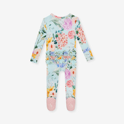 Footie Ruffled Zippered One Piece - Erin