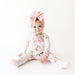 Footie Ruffled Zippered One Piece - Vintage pink rose