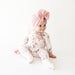 Footie Ruffled Zippered One Piece - Vintage pink rose