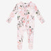 Footie Ruffled Zippered One Piece - Vintage pink rose