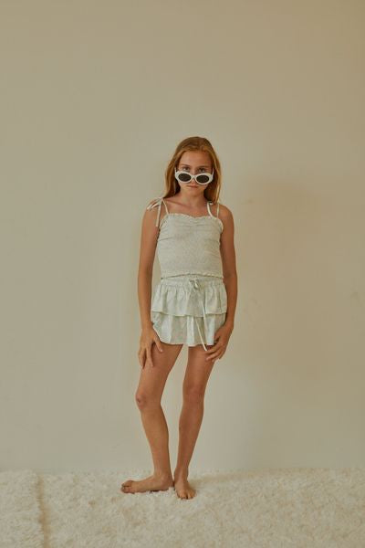 Willow Garden Rose- Yellow Satin Skort