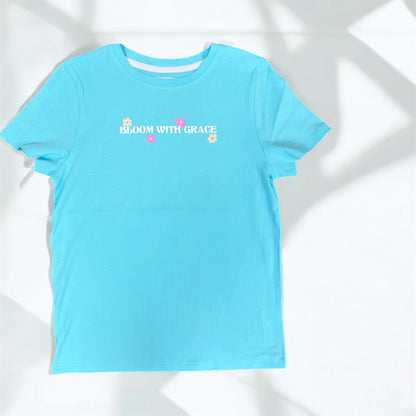 Bloom With Grace Embroidery Graphic Tee