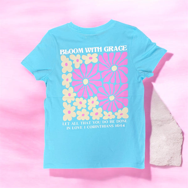 Bloom With Grace Embroidery Graphic Tee