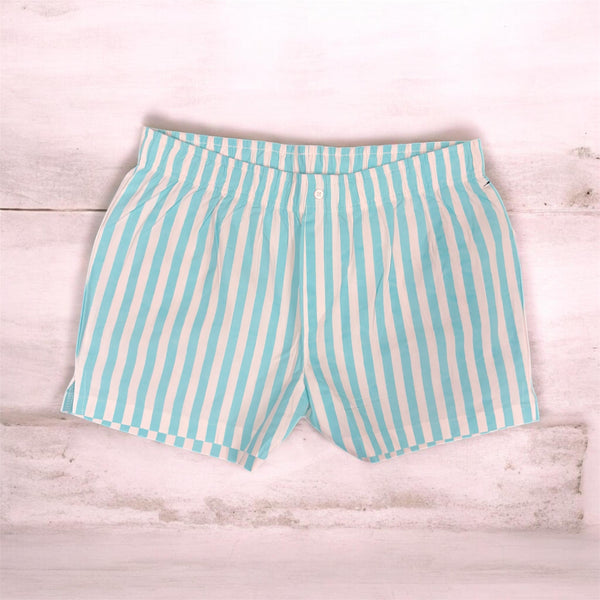 Striped Boxer Shorts Turqoise