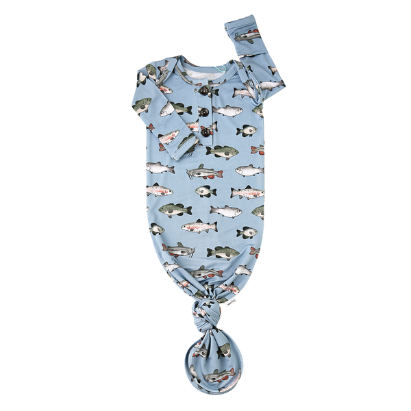 Wade Fish knotted Gown + Hat