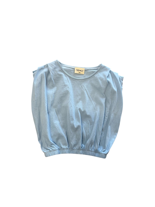 COTTON JERSEY SHOULDER PLEAT TANK - salt water taffy