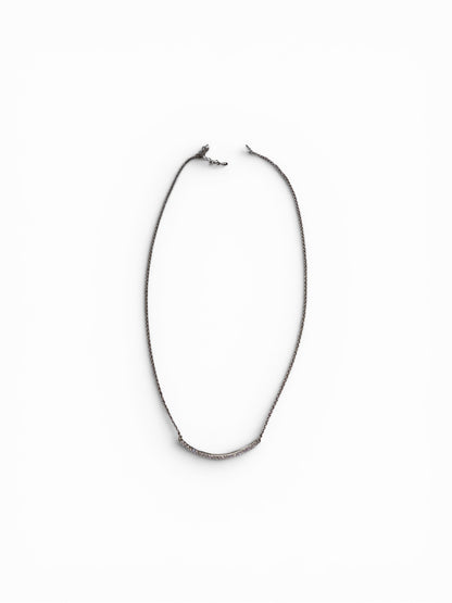 cz bar tiny chain necklace