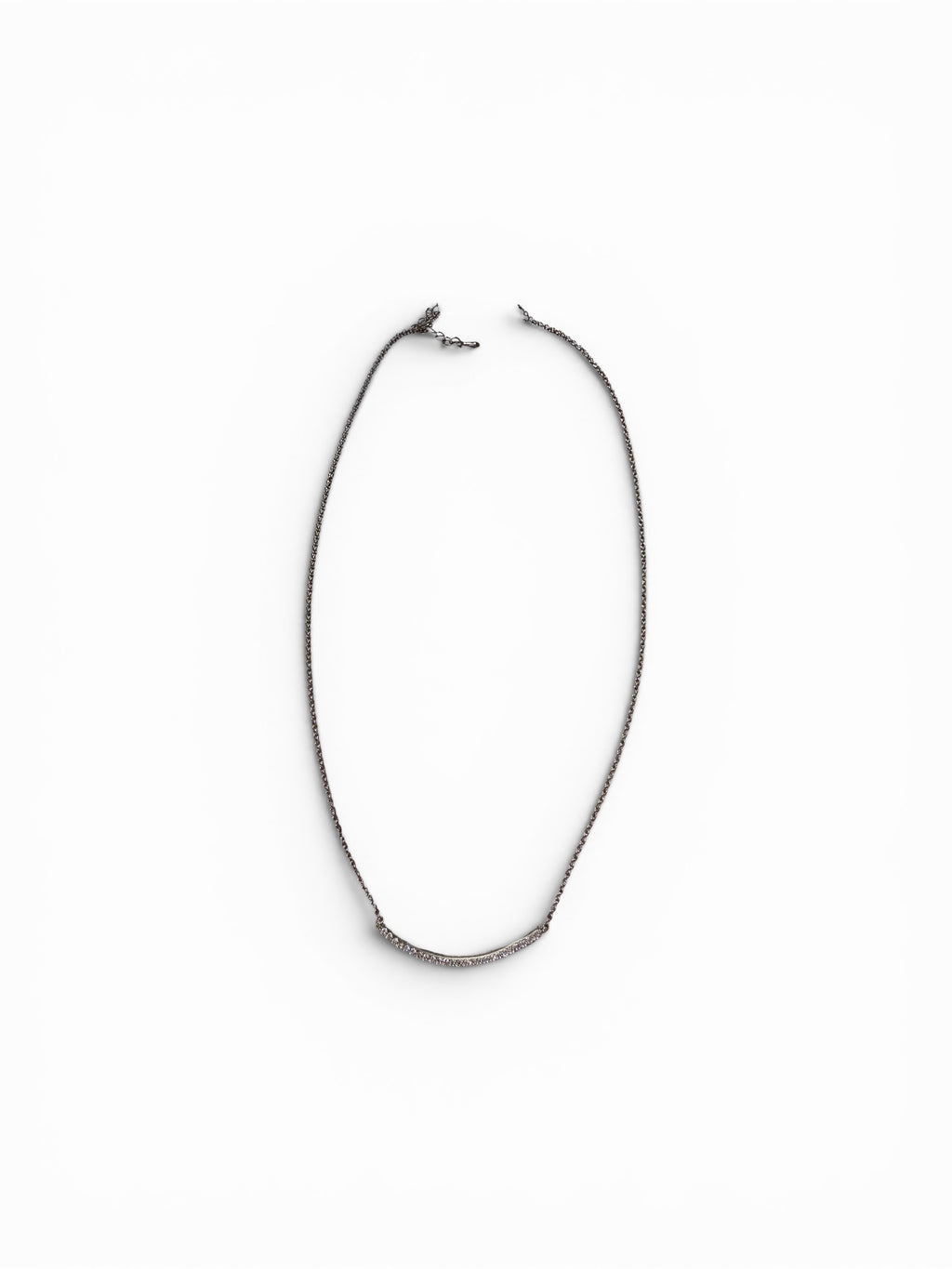 cz bar tiny chain necklace
