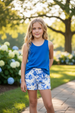PRINTED TERRY CLOTH POOL CLUB SHORTS