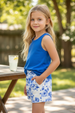 PRINTED TERRY CLOTH POOL CLUB SHORTS