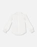 Long Sleeve Button Front Shirt Off White