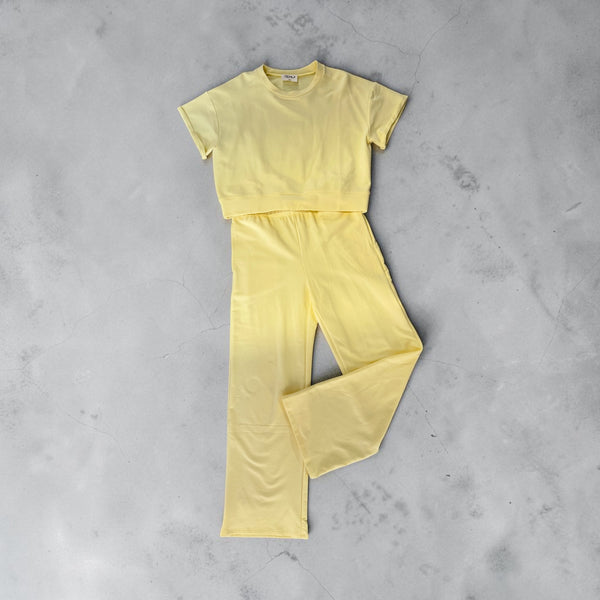 FRENCH TERRY WEEKEND Pant Lemon Drop
